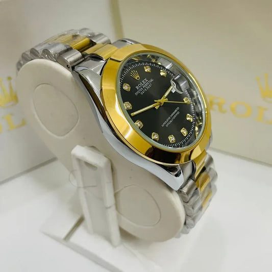 π€ Gold & Silver + Black Dial | Stainless Steel | Waterproof | ZAS Watches