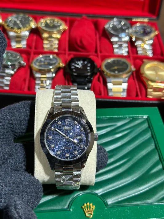 π΅ Silver + Blue | Stainless Steel | Waterproof | ZAS Watches