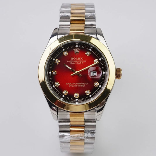 π΄ Gold & Silver + Red Dial | Waterproof | Stainless Steel | ZAS Watches