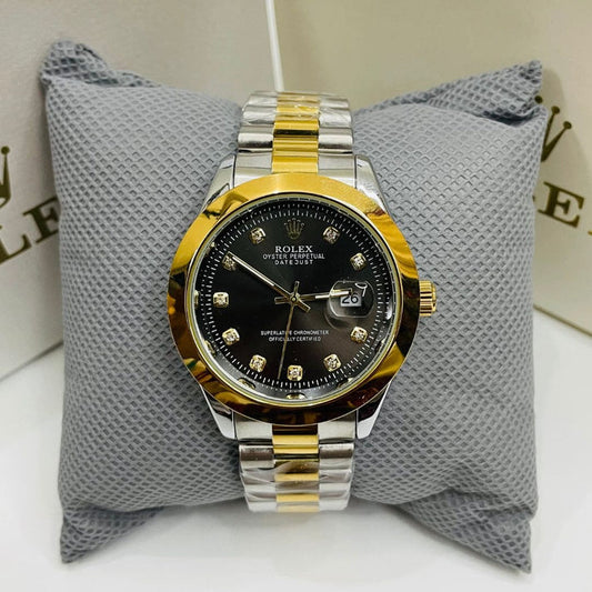 π€ Gold & Silver + Black Dial | Stainless Steel | Waterproof | ZAS Watches