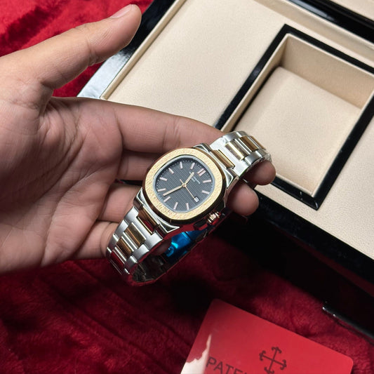 Patek Phillipe Silver Gold + Black