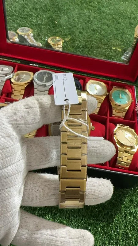 ✨ BestWin Full Gold Watch – Waterproof | ZAS Watches