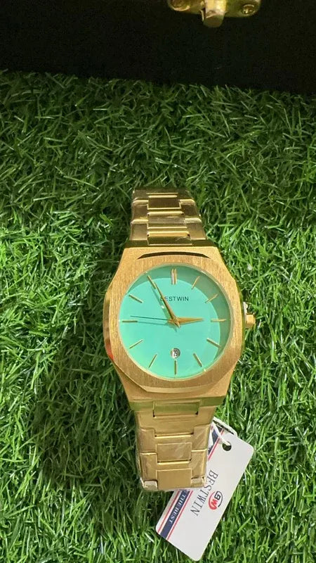 💎 BestWin Watch – Gold + Tiffany Dial | Waterproof | ZAS Watches