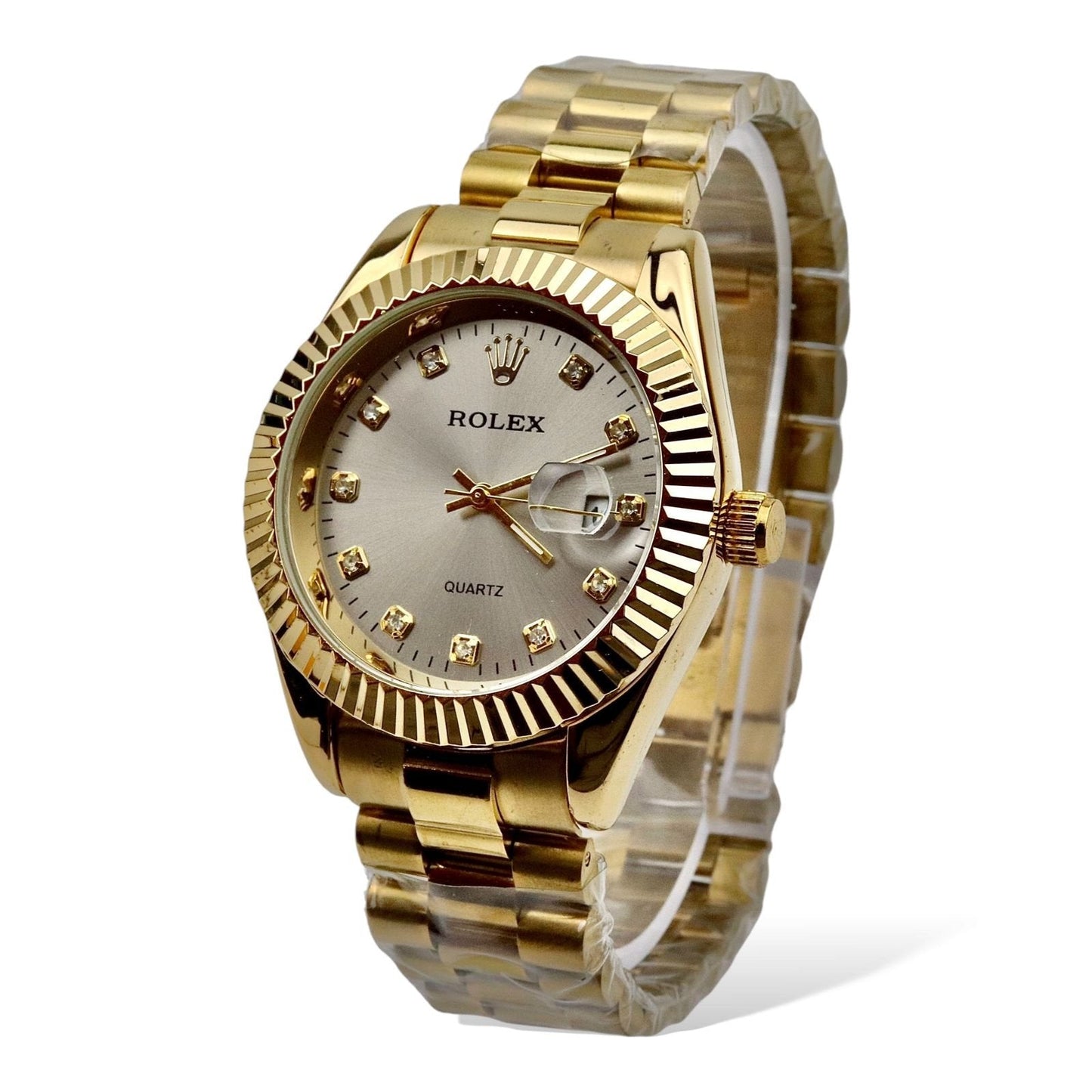 Date Just - Gold + White (Bezel Cut) -RLX – 40mm – Stainless Steal