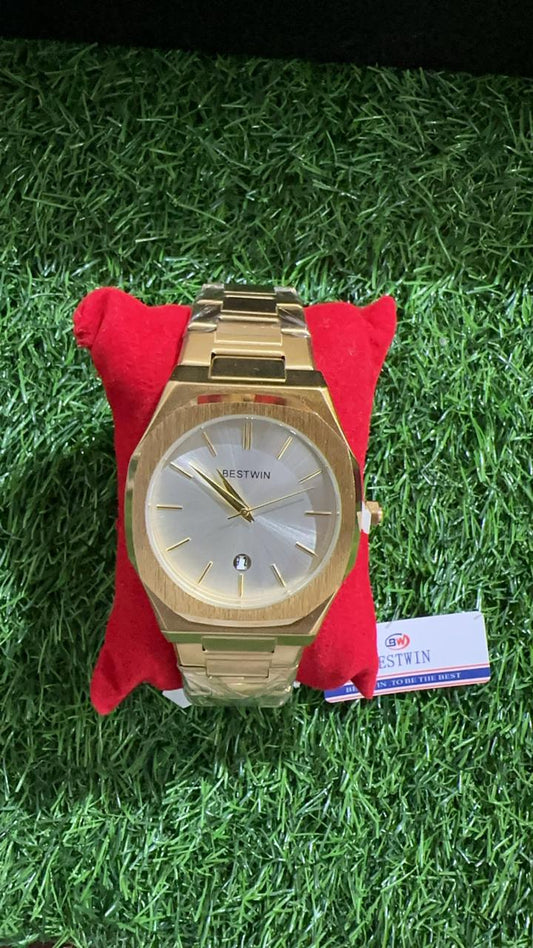 Good Quality BestWin Gold + White | Waterproof Watch