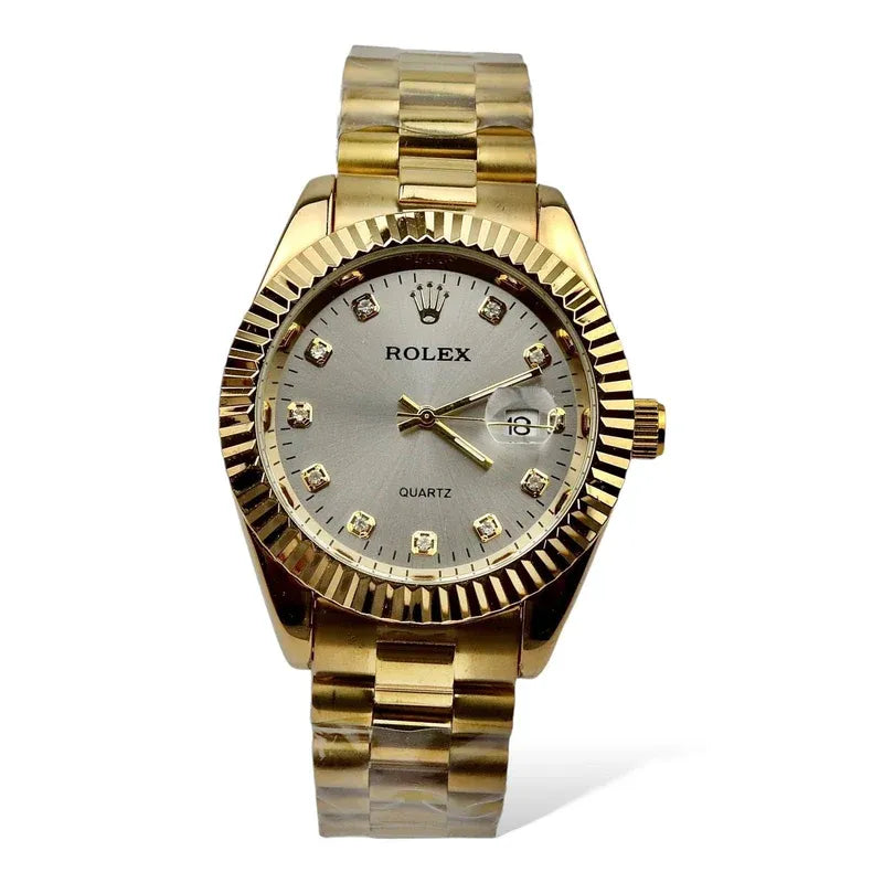 🤍  Gold + White Dial (Bezel Cut) | Waterproof| Stainless Steel | ZAS Watches