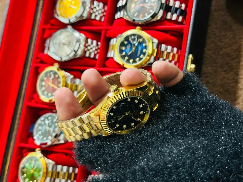 🖤 Gold + Black Dial (Bezel Cut) | Waterproof| Stainless Steel | ZAS Watches