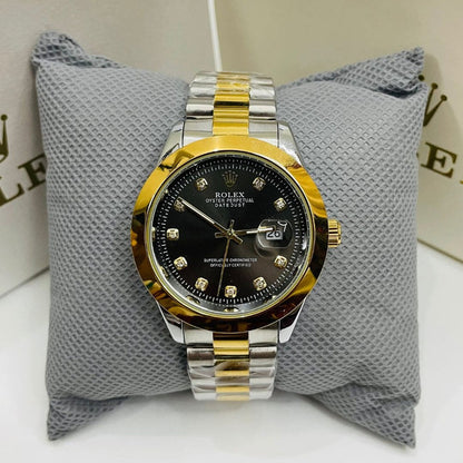 🖤 Gold & Silver + Black Dial | Stainless Steel | Waterproof | ZAS Watches