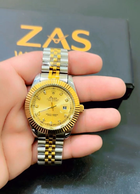 Jubilee Gold & Silver + Gold  Dial | Waterproof | Stainless Steel | ZAS Watches
