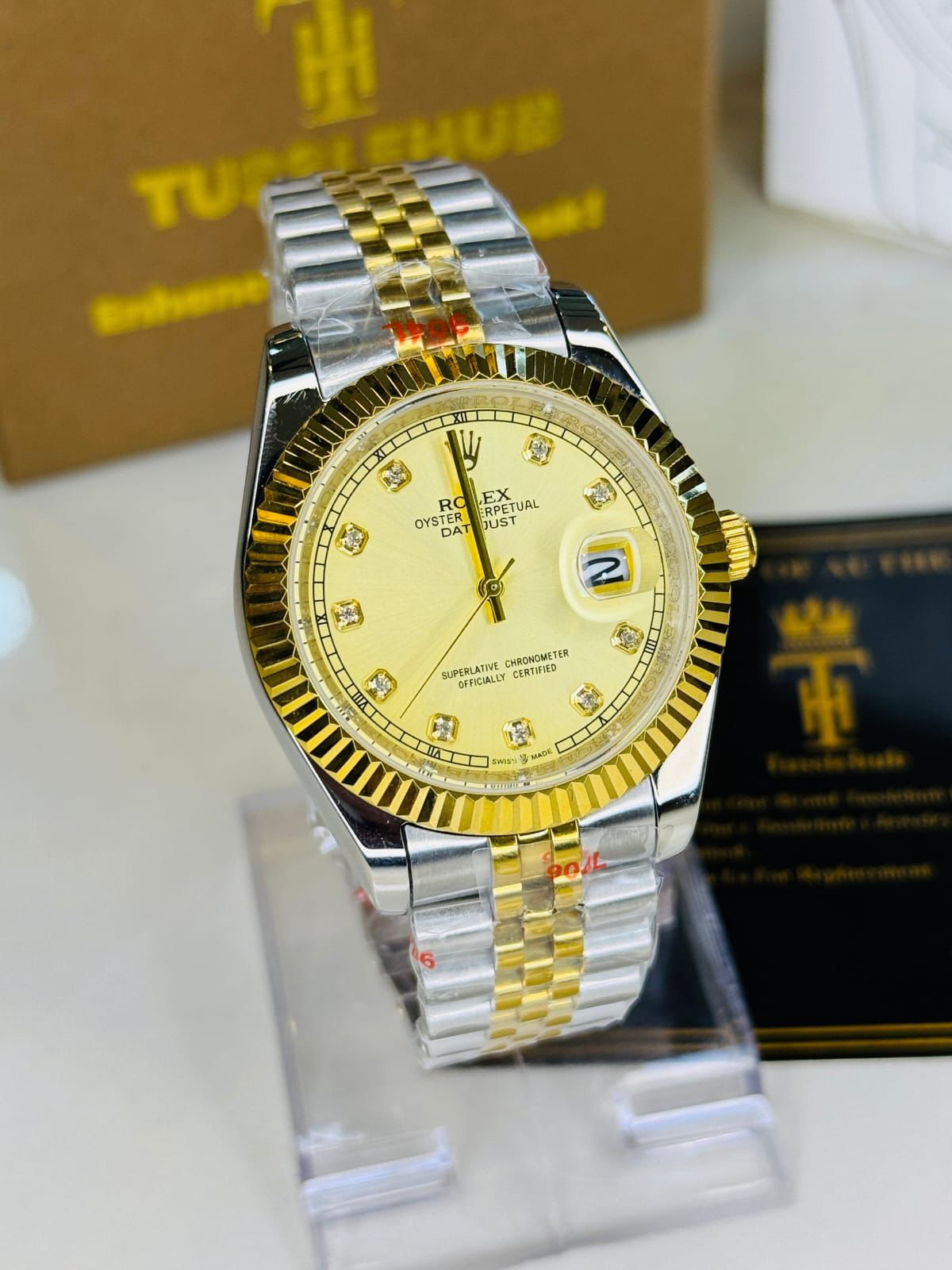 Jubilee Gold & Silver + Gold  Dial | Waterproof | Stainless Steel | ZAS Watches