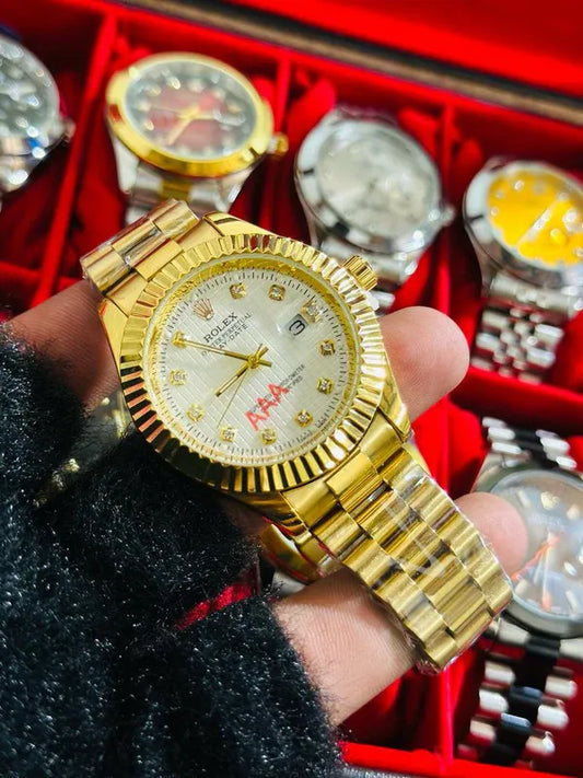 🤍 White Lover – Rolex Watch| Waterproof | Stainless Steel | ZAS Watches
