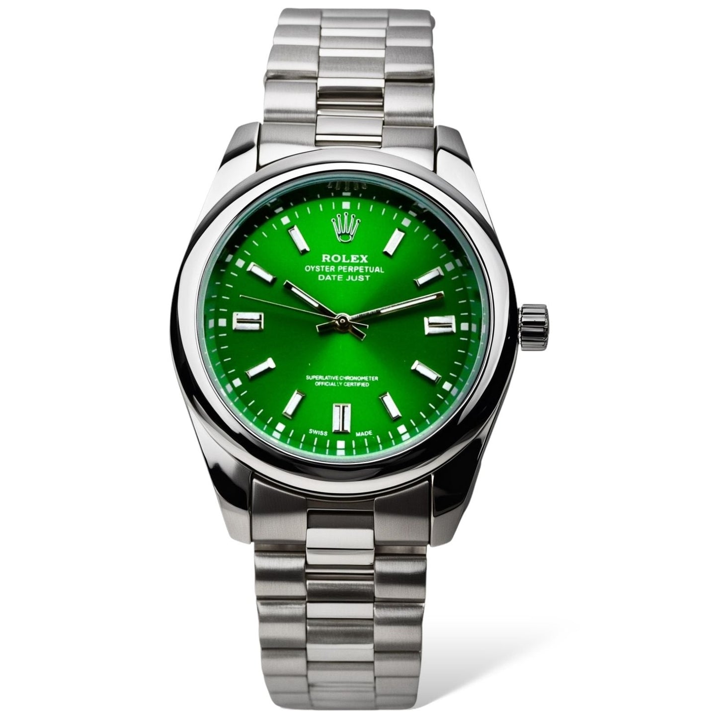 Date Just Green+Silver | RLX – Stainless Steel – 40mm