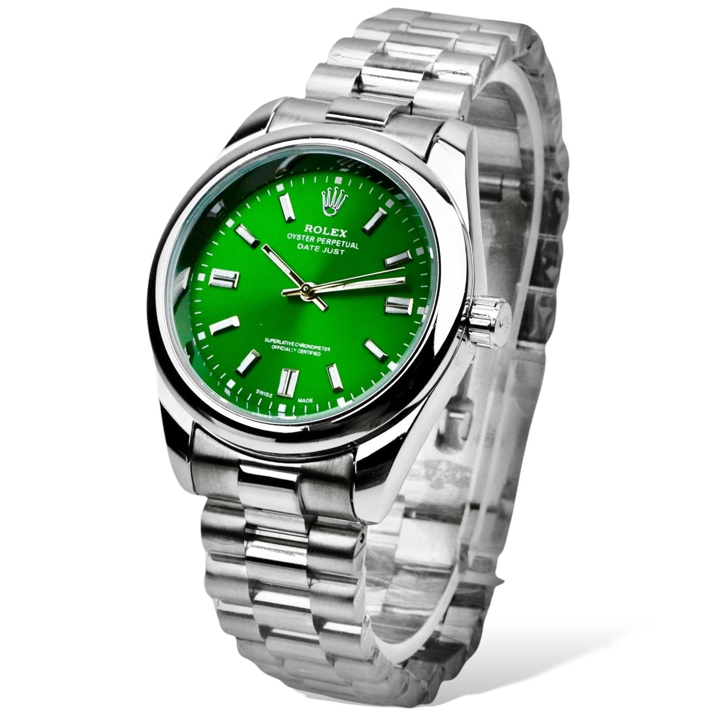 Date Just Green+Silver | RLX – Stainless Steel – 40mm