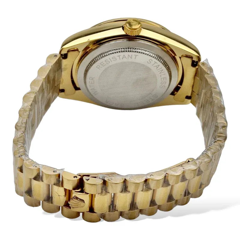 🤍  Gold + White Dial (Bezel Cut) | Waterproof| Stainless Steel | ZAS Watches